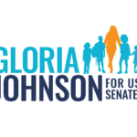 The full color logo of the Gloria Johnson for Senate Campaign